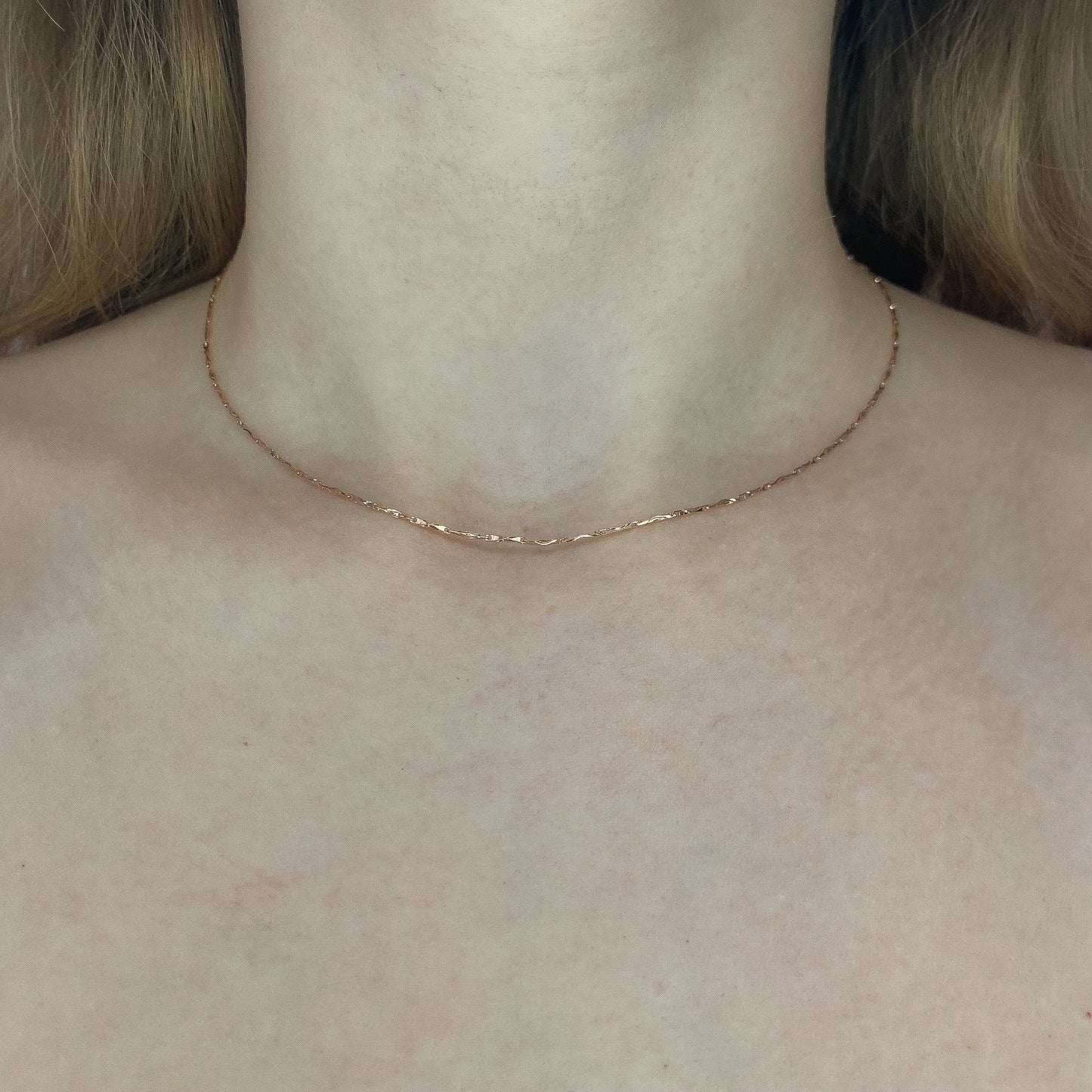 Sidabrinė paauksuota 40 - 45 cm grandinėlė "Ingot'