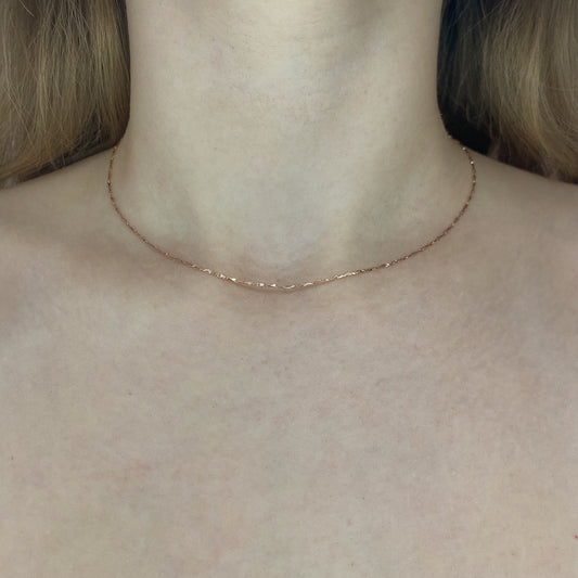 Sidabrinė paauksuota 40 - 45 cm grandinėlė "Ingot'