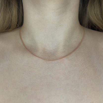 Sidabrinės 55 cm Chopin pynimo grandinėlės