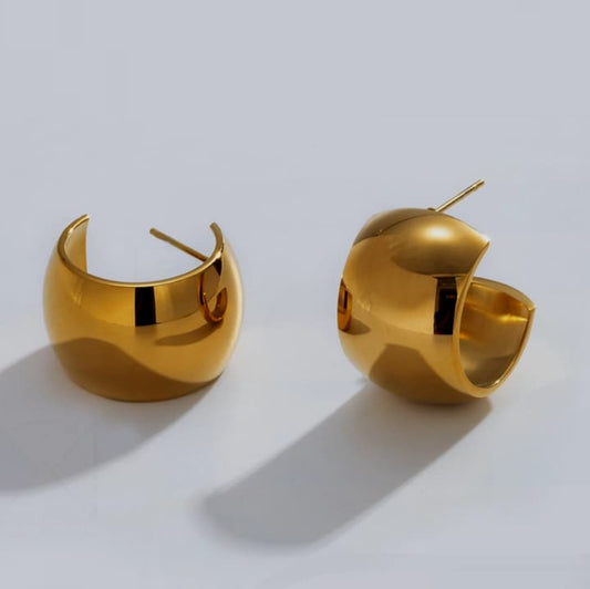 Masyvūs platūs auskarai „Bold Hoops“