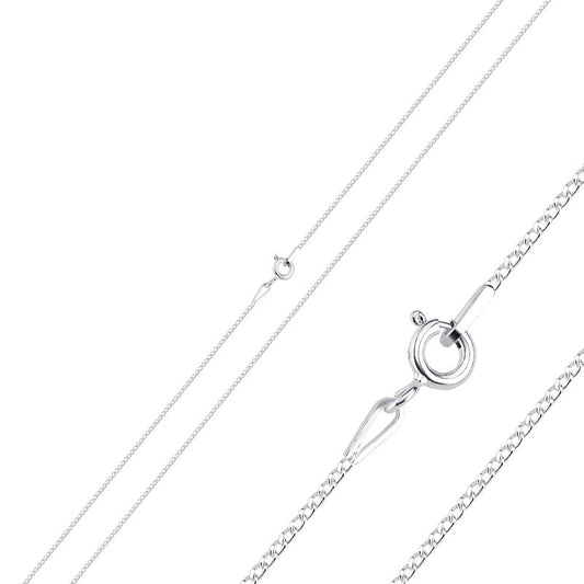 Sidabrinė 40 - 50 cm grandinėlė "Curb"