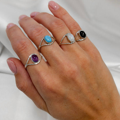 Sterling Silver Moonstone Ring
