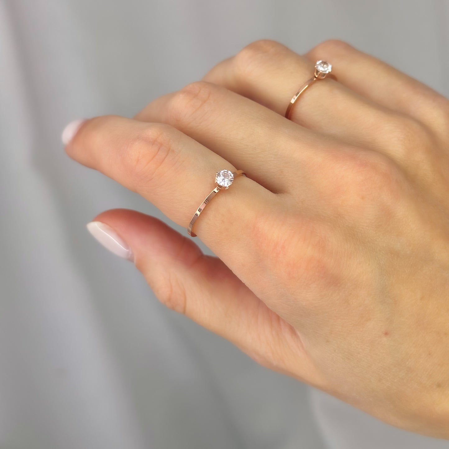 Paauksuotas žiedas su cirkoniu