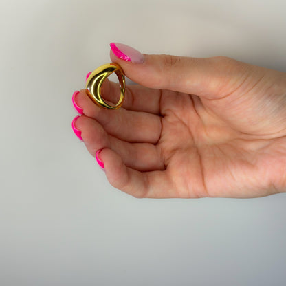 Masyvus žiedas „Wave Band“