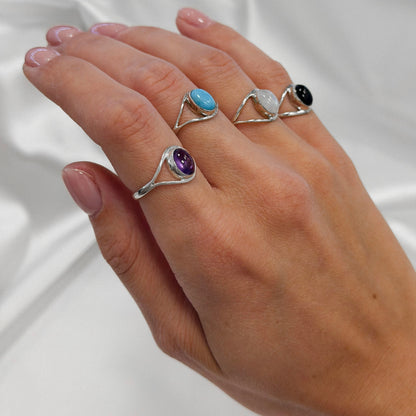 Sterling Silver Moonstone Ring