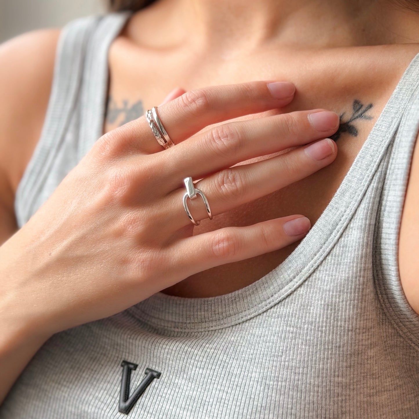 Sterling Silver Adjustable Ring