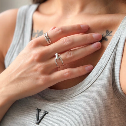 Sterling Silver Adjustable Ring