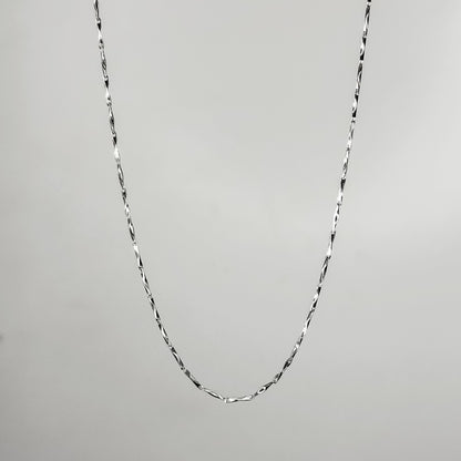 Sidabrinė rodžiuota 40 - 45 cm grandinėlė "Ingot"