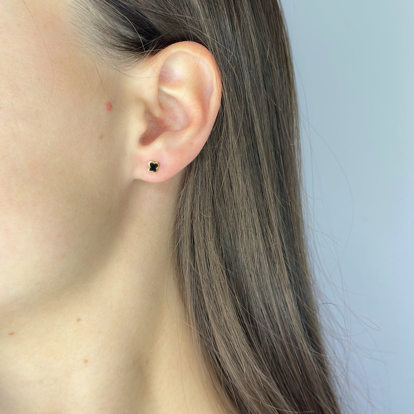 Sidabriniai auksuoti vinukai "Drugelis"