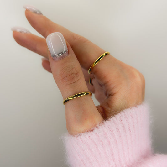 Klasikinis 2mm auksuotas žiedas