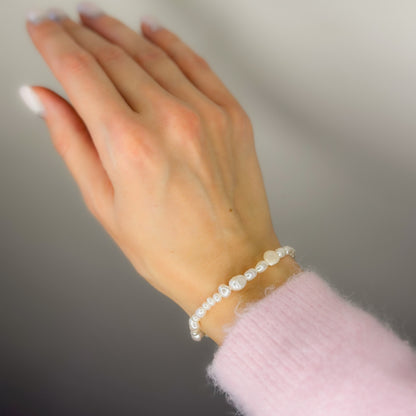 Auksuota apyrankė su tikrais perlais