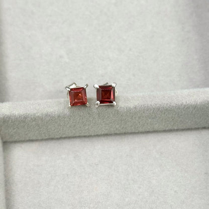 Sidabriniai auskarai su granatu