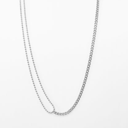 Dvigubo dizaino grandinėlė „Ball Bead & Curb“