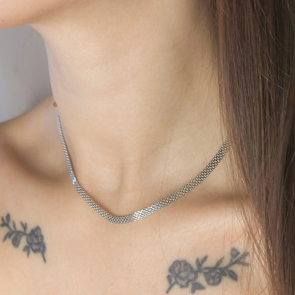 Sidabrinė 4mm pločio kolje