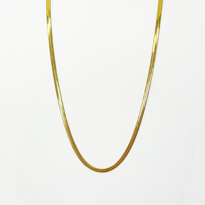 3mm auksuota grandinėlė "Flat chain"