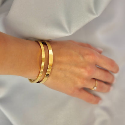 Hera – auksuota plieninė apyrankė (4 mm / 6 mm)