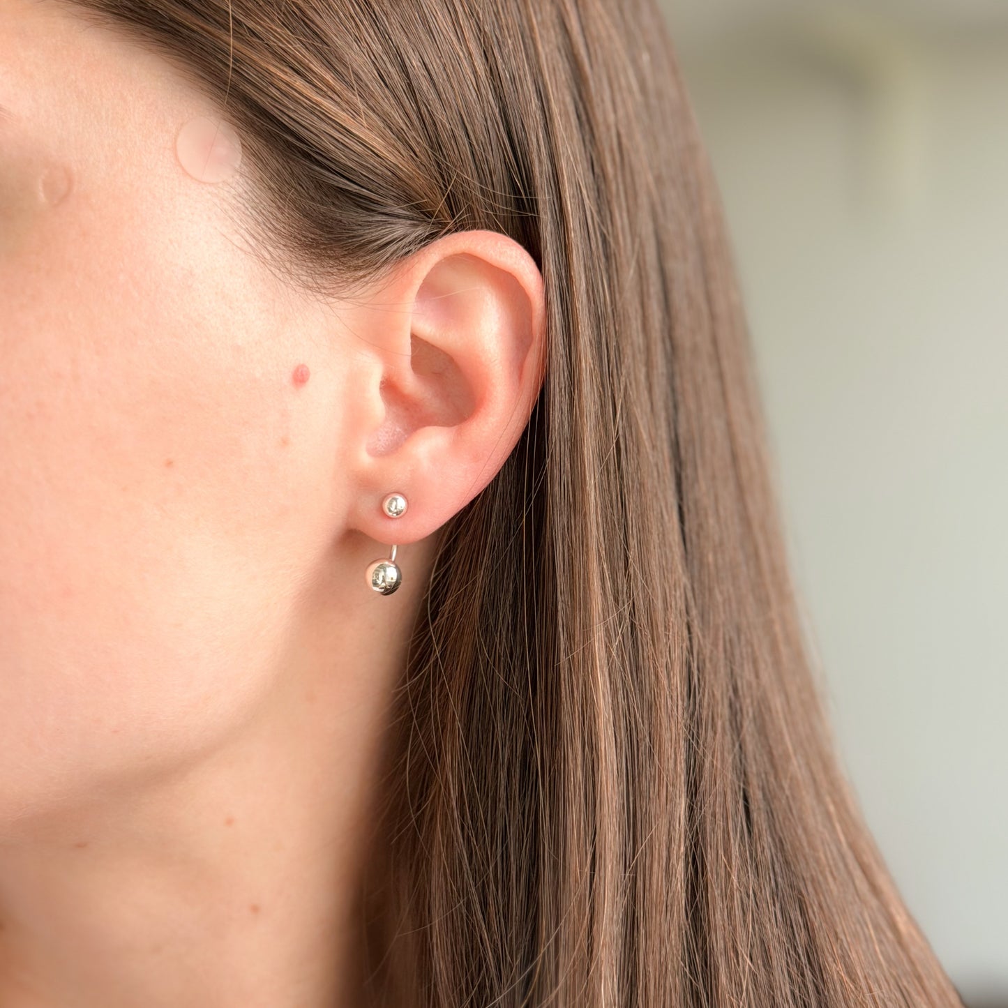 Sterling Silver Two - piece Earrings