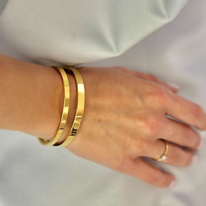 Hera – auksuota plieninė apyrankė (4 mm / 6 mm)