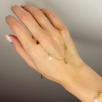 Auksuota grandinėlė su žvaigždutėmis