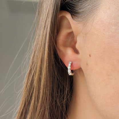 Sidabrinės rinkutės su cirkoniais