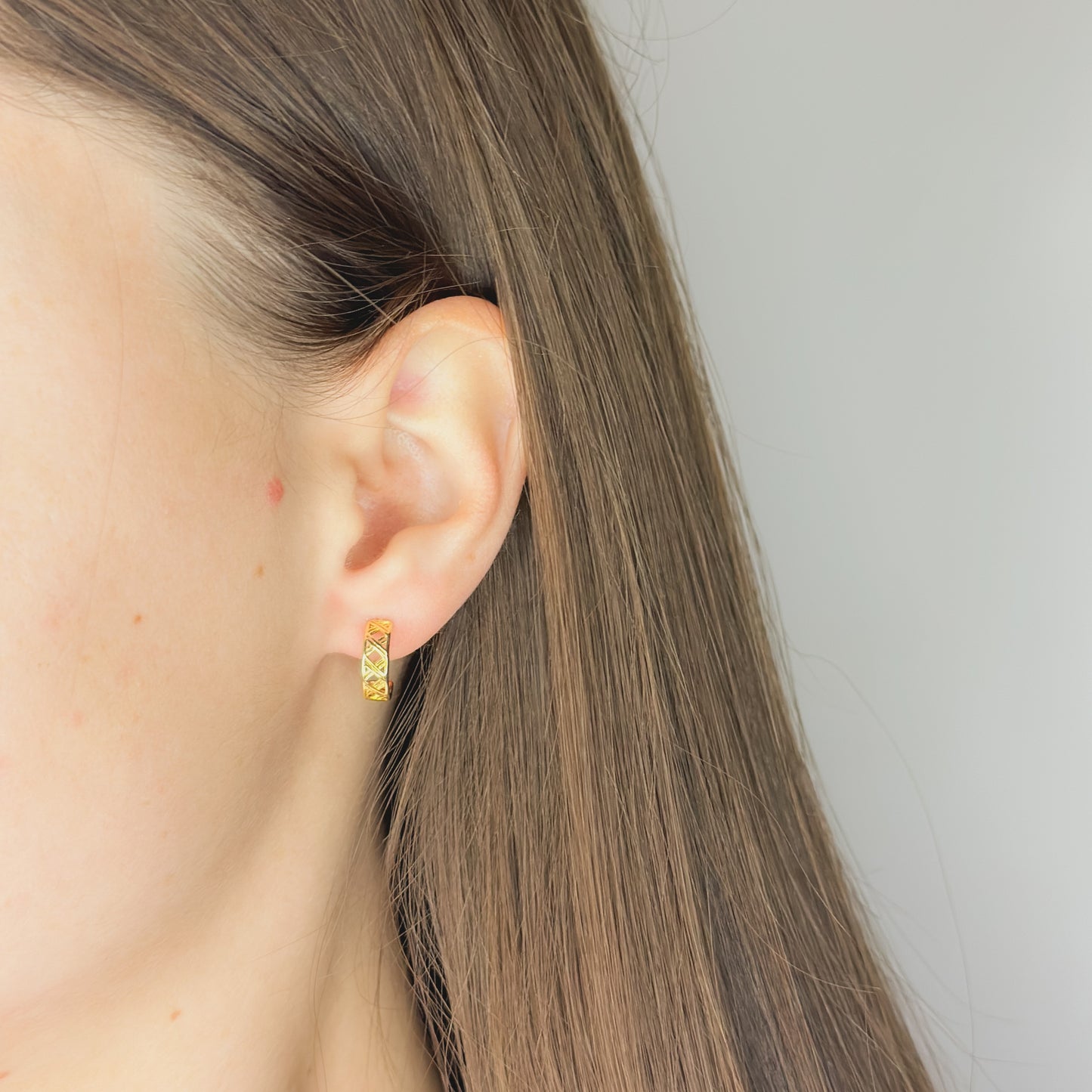 Sidabriniai auksuoti vinukai „Auksiniai lankeliai“