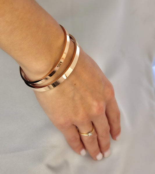 Hera – paauksuota plieninė apyrankė (4 mm / 6 mm)