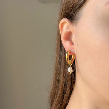 Auksuotos rinkutės su tikru perlu