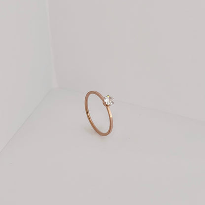 Paauksuotas žiedas su cirkoniu