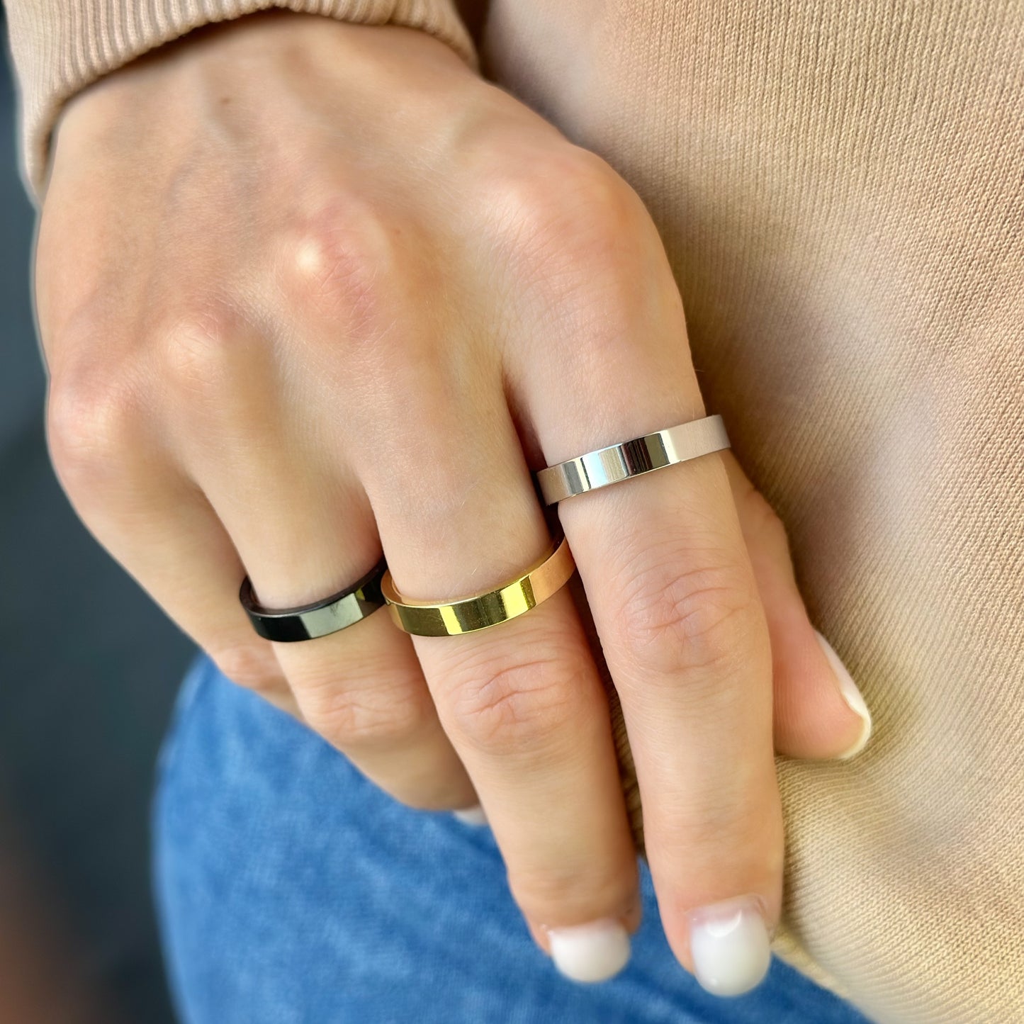 4 mm žiedas poliruotu paviršiumi