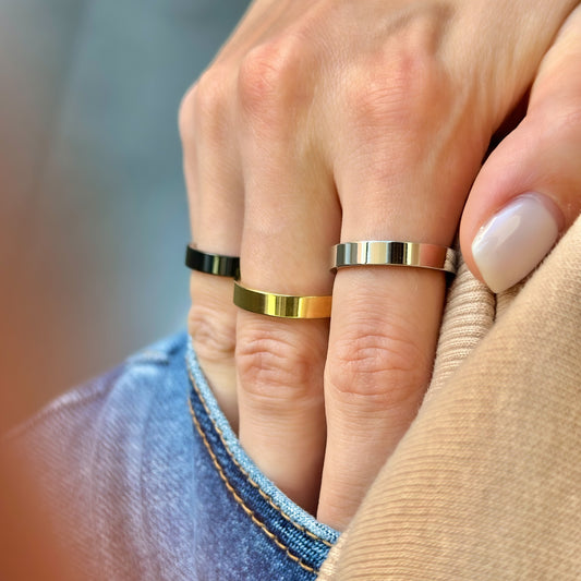 4 mm žiedas poliruotu paviršiumi