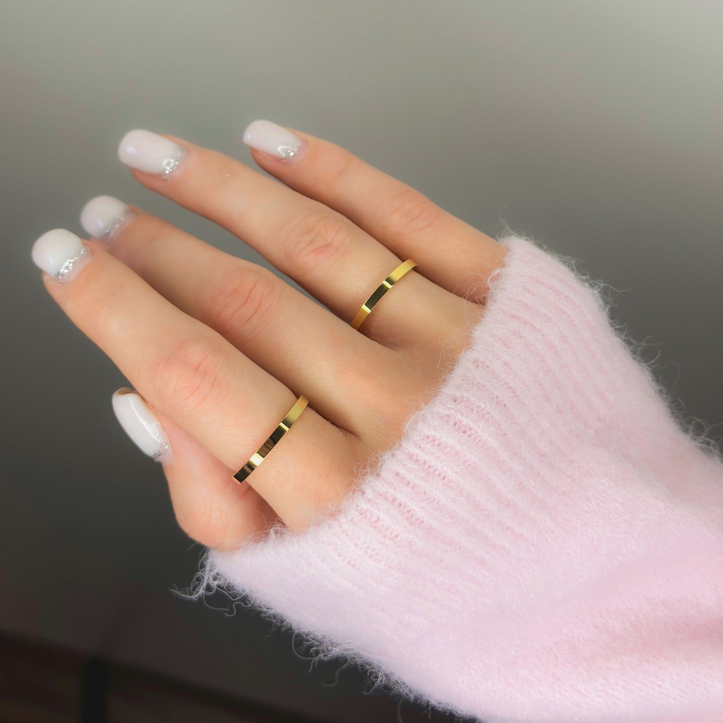 2 mm žiedas poliruotu paviršiumi