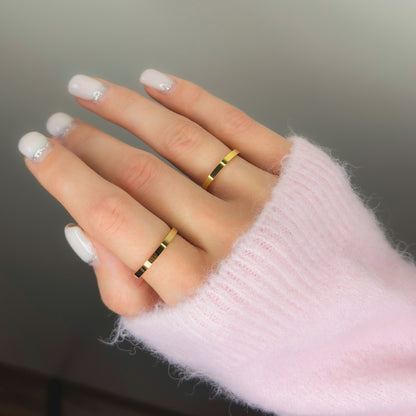 2 mm žiedas poliruotu paviršiumi