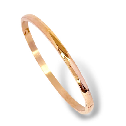 4 mm - 10 mm paauksuota apyrankė poliruotu paviršiumi