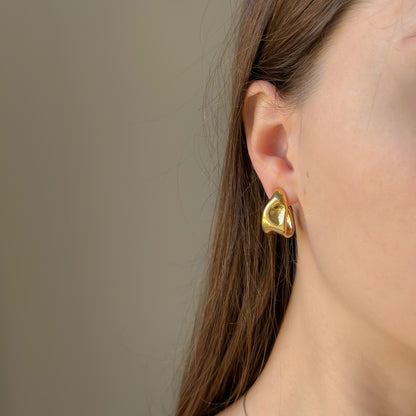 Auskarai „Liquid metal“