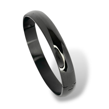 4 mm - 10 mm juodos spalvos apyrankė poliruotu paviršiumi