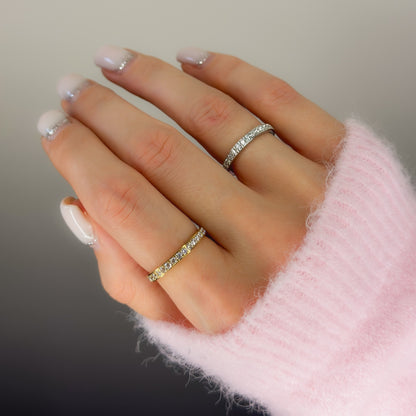 2,5mm storio žiedas su cirkoniais