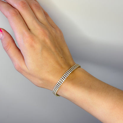 Auksuota triguba apyrankė Tennis