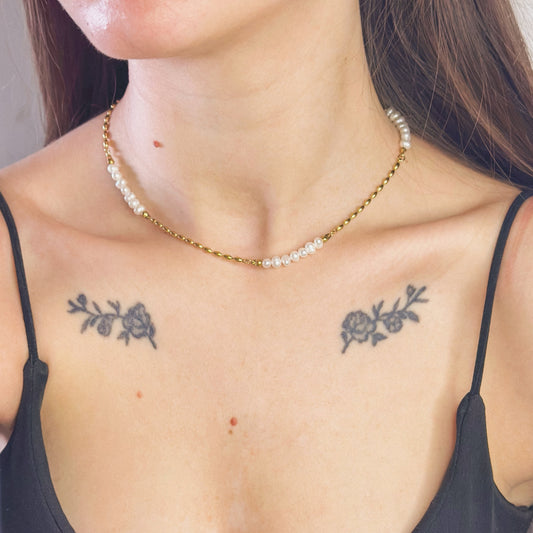 Koljė su tikrais perlais