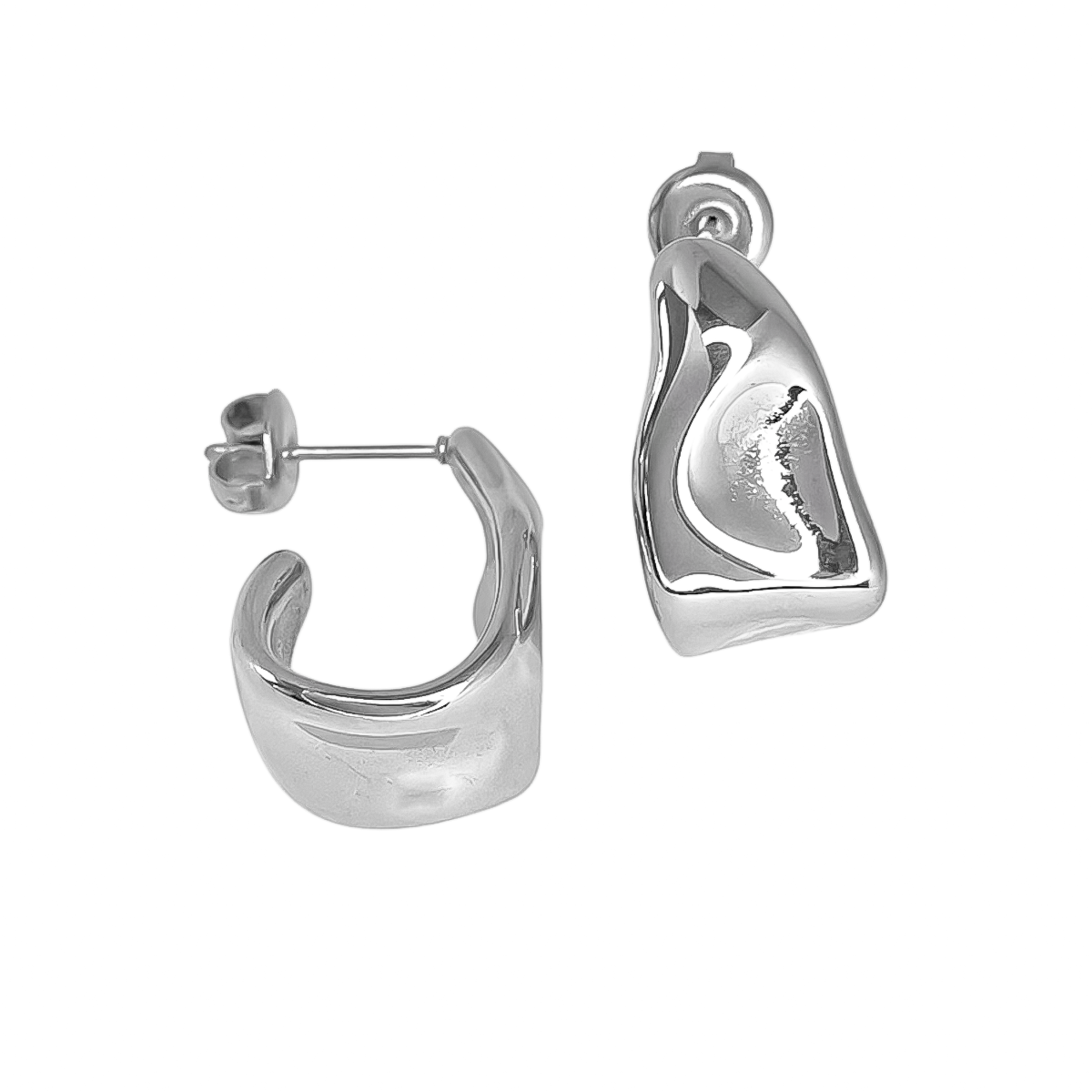 Auskarai „Liquid metal“