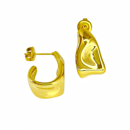 Auskarai „Liquid metal“