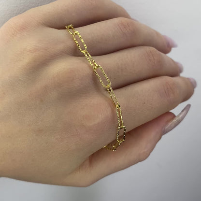 Sidabrinė auksuota apyrankė "Chain"