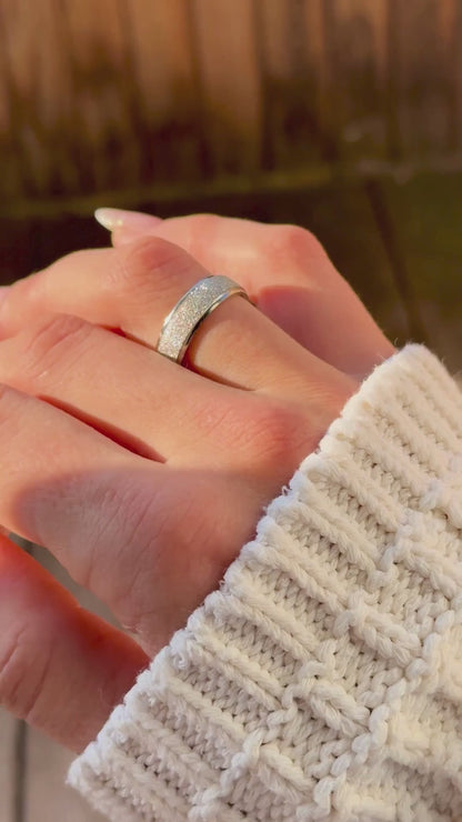 Sidabro žiedas 6mm "SANDBLAST"