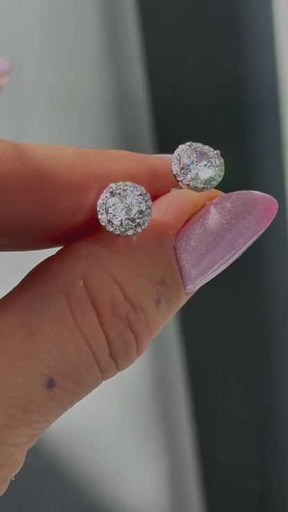 1,2 - 2,5 cm sidabrinės rodžiuotos rinkutės su cirkoniais