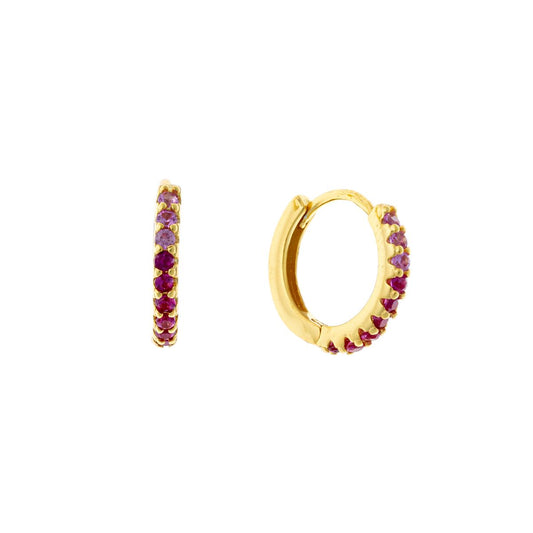 Sidabrinės auksuotos 1,3cm rinkutės su rožiniais cirkoniais