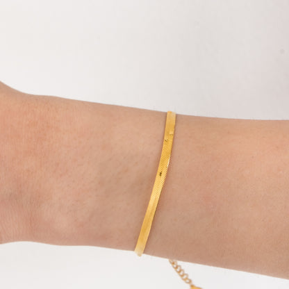 Sidabrinė apyrankė Flat chain