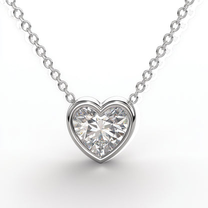 Sidabrinė rodžiuota širdelė su cirkoniu ir grandinėle